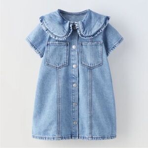 Zara Denim Collard Button down Dress